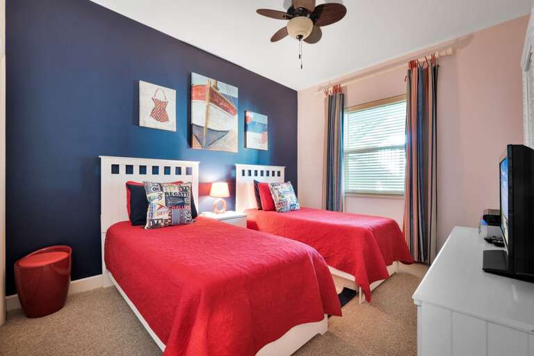Sleep 2 guests in the nautical-themed twin guest bedroom Sleep 2 guests in the nautical-themed twin guest bedroom