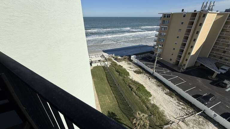 The 8th-floor balcony offers a great vantage point of the stunning Atlantic Ocean