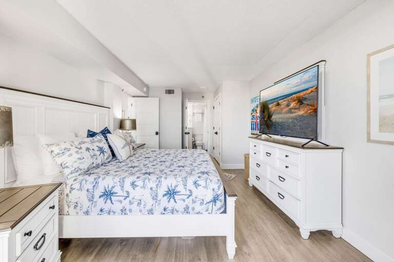 Bedroom featuring a large smart TV for your entertainment and relaxation