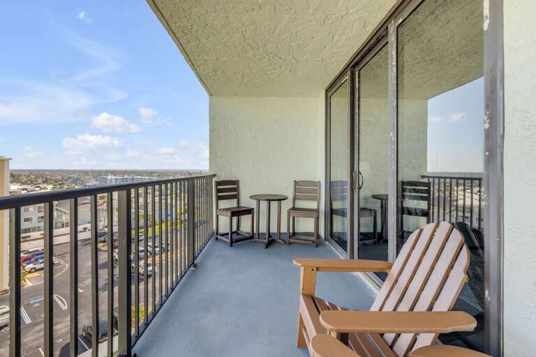 Relax with seating on the balcony, offering beautiful views of the ocean and beach