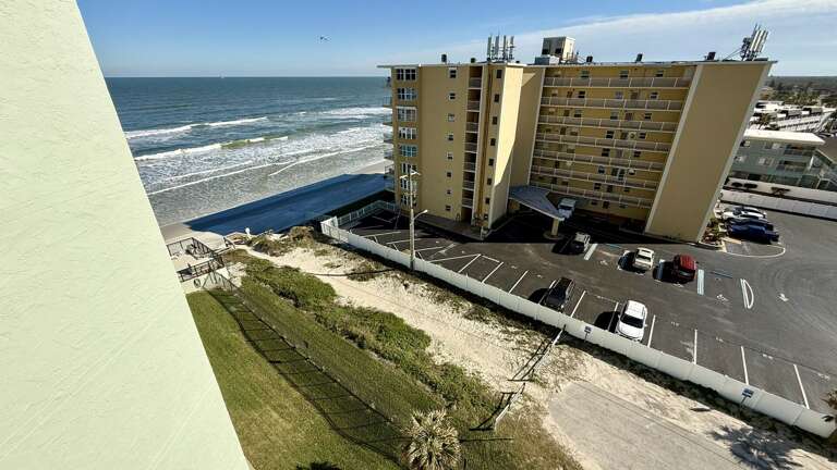 Stunning balcony view of New Smyrna Beach and the Atlantic Ocean from this oceanfront property Stunning balcony view of New Smyrna Beach and the Atlantic Ocean from this oceanfront property