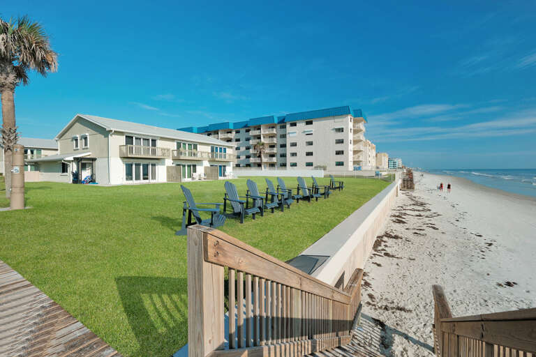 Enjoy private beach access from Oceanside Village - your direct path to the no-drive sands of New Smyrna Beach!