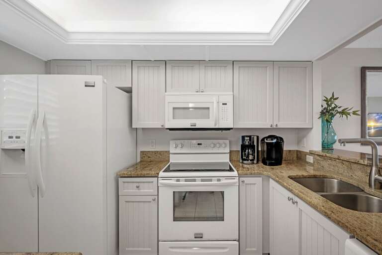 The fully updated kitchen has everything you need to whip up your favorite meals while on vacation The fully updated kitchen has everything you need to whip up your favorite meals while on vacation