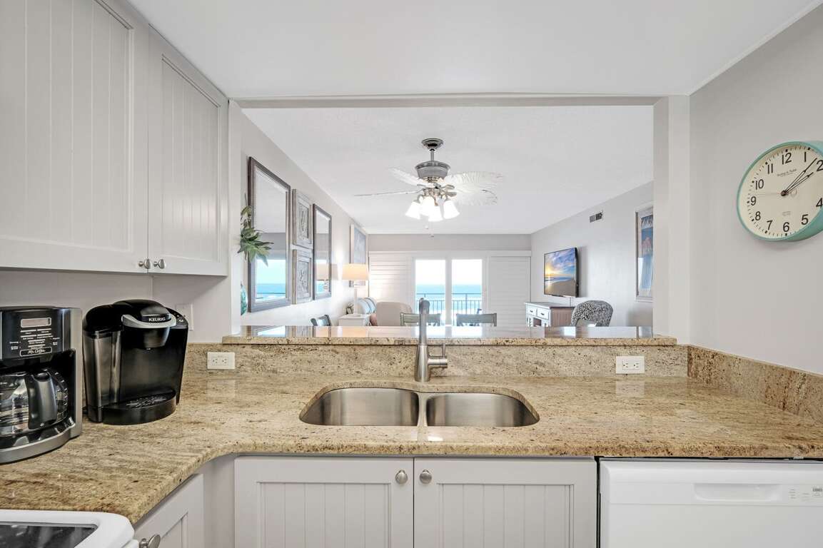 Prepare meals while taking in the calming ocean view, right from your kitchen Prepare meals while taking in the calming ocean view, right from your kitchen