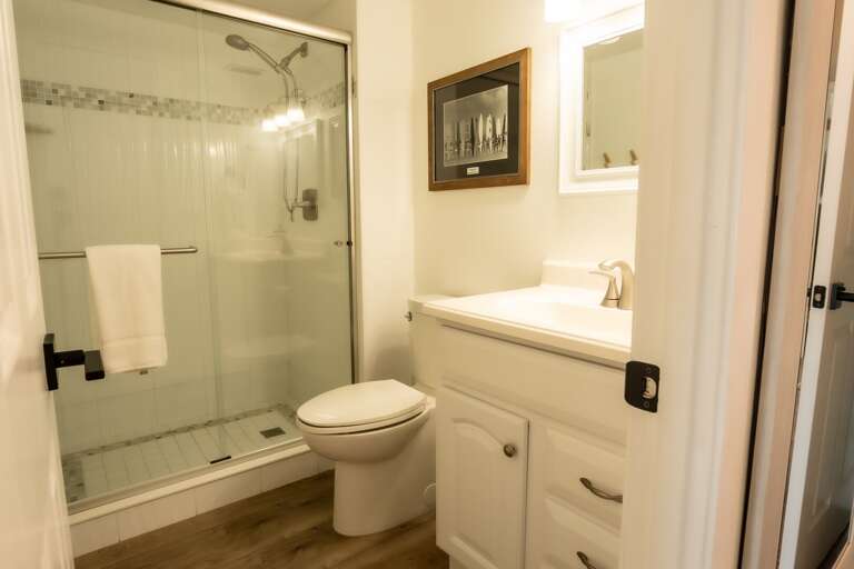 The master bathroom is bright and clean. The master bathroom is bright and clean.