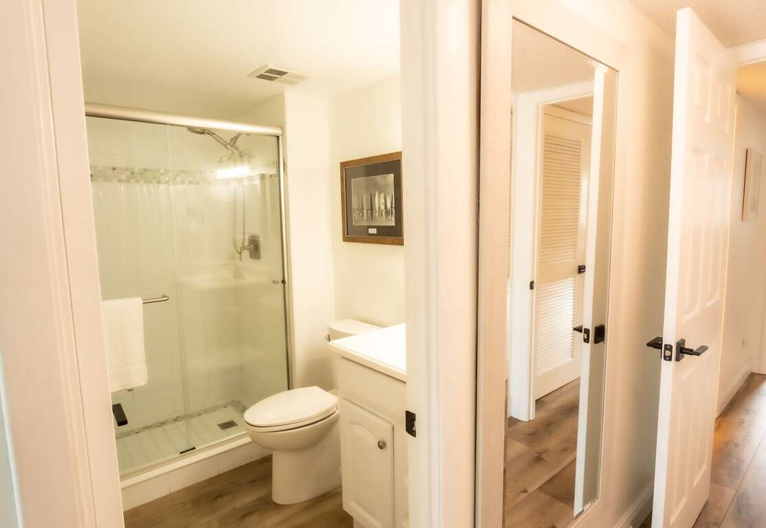 The master bathroom shower. The master bathroom shower.