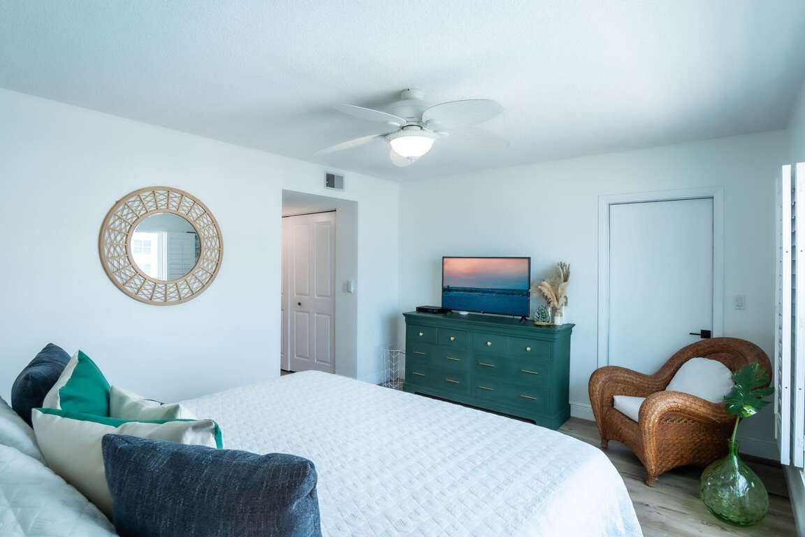 This master bedroom is so spacious. Take a step away from the beach while still enjoying the view. This master bedroom is so spacious. Take a step away from the beach while still enjoying the view.
