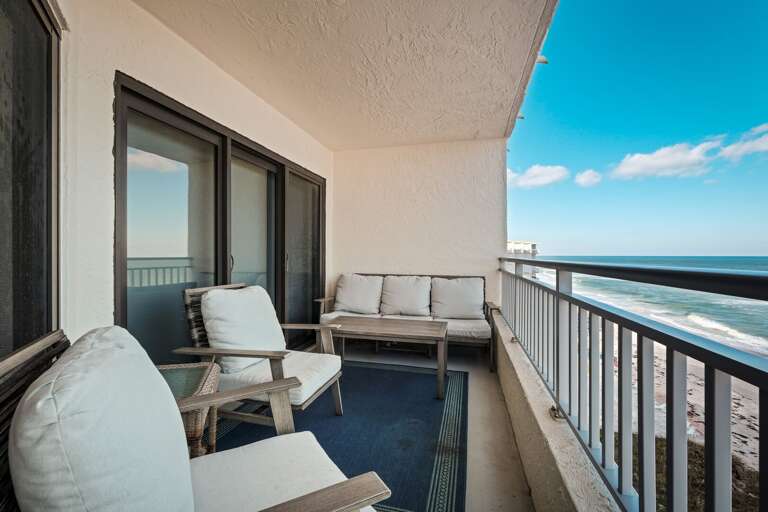 Seating on the private balcony Seating on the private balcony