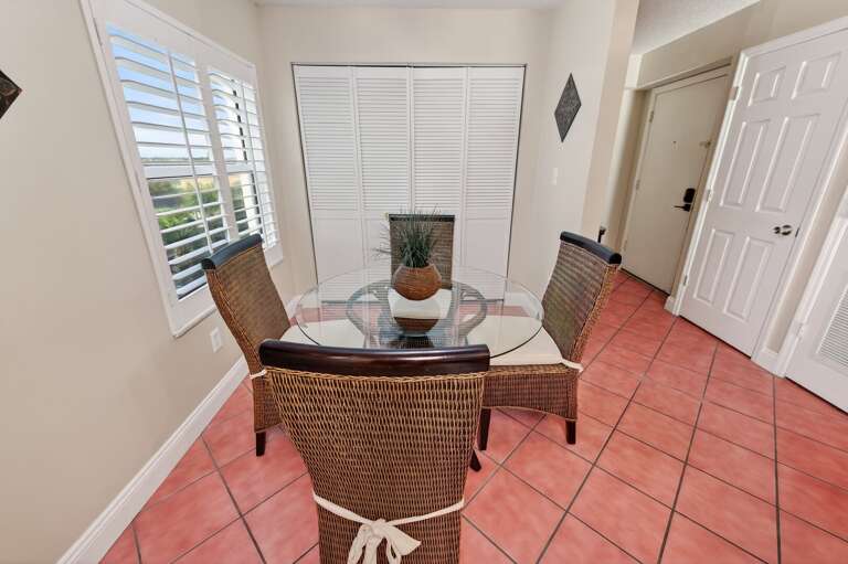 Enjoy meals together with seating for four at the dining room table