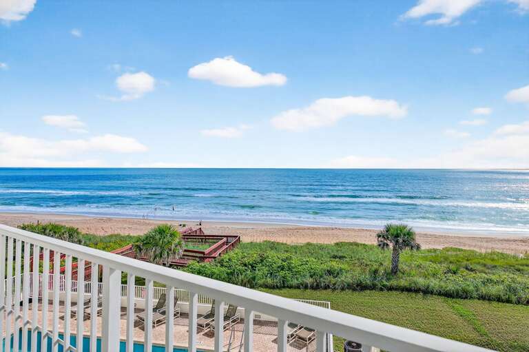 Soak up stunning Atlantic Ocean views from your private 3rd-floor corner balcony overlooking the sparkling Seawinds pool Soak up stunning Atlantic Ocean views from your private 3rd-floor corner balcony overlooking the sparkling Seawinds pool