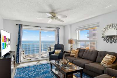 Enjoy panoramic Atlantic views from Blue Heron Condo 701 at Seawinds—this direct oceanfront corner unit in Ormond Beach is your perfect beach escape
