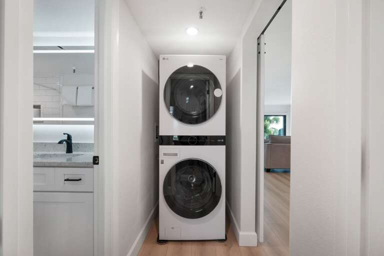 A full-size washer and dryer is located inside the condo for your convenience A full-size washer and dryer is located inside the condo for your convenience