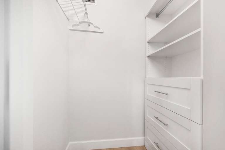The huge master closet provides ample storage space for your clothes and luggage The huge master closet provides ample storage space for your clothes and luggage