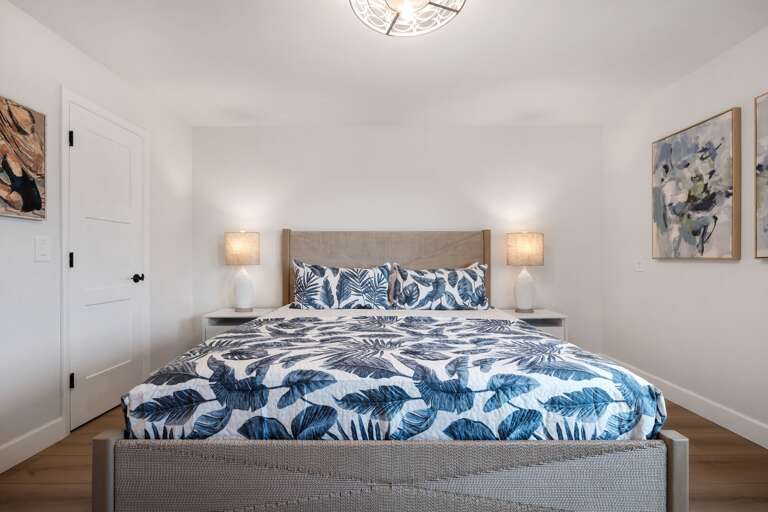 King bed in the master bedroom King bed in the master bedroom