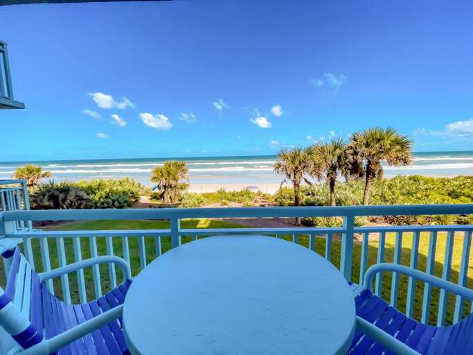 Direct oceanfront views await at Shorehom by the Sea 23, located on the peaceful no-drive section of New Smyrna Beach Direct oceanfront views await at Shorehom by the Sea 23, located on the peaceful no-drive section of New Smyrna Beach