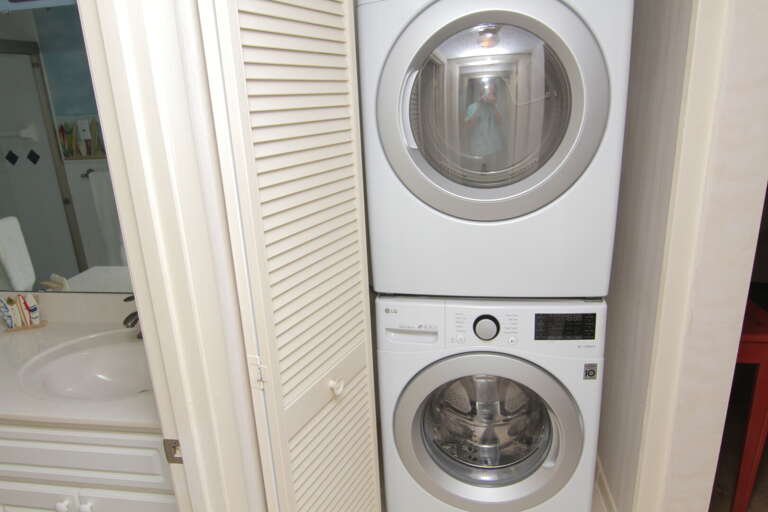 A full-size washer and dryer are conveniently located inside the condo for added comfort during your stay A full-size washer and dryer are conveniently located inside the condo for added comfort during your stay