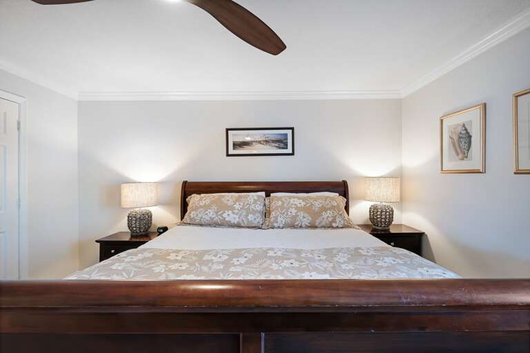 King bed in the master bedroom