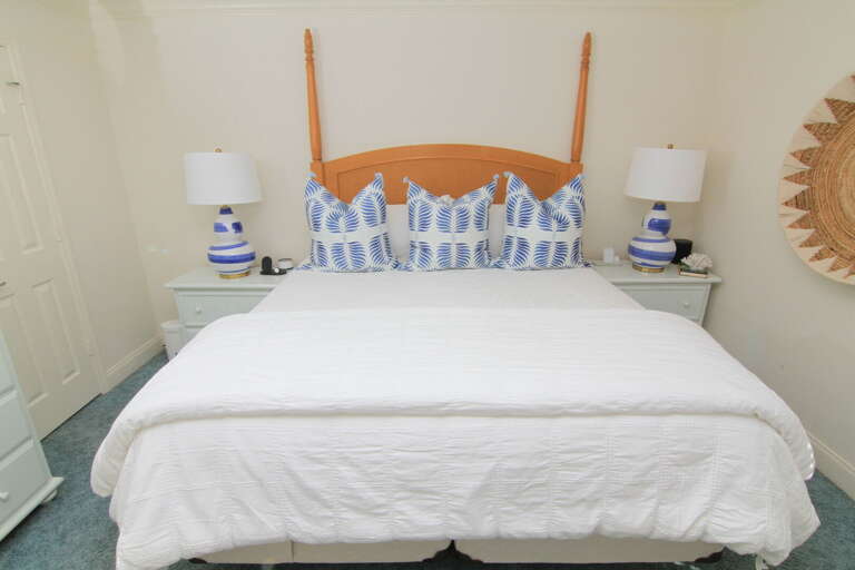 Comfy King bed with all new bedding Comfy King bed with all new bedding