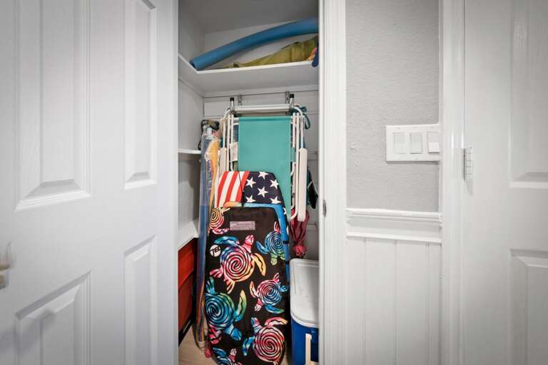 Shorehom by the Sea #27 is stocked with beach chairs and other beach items