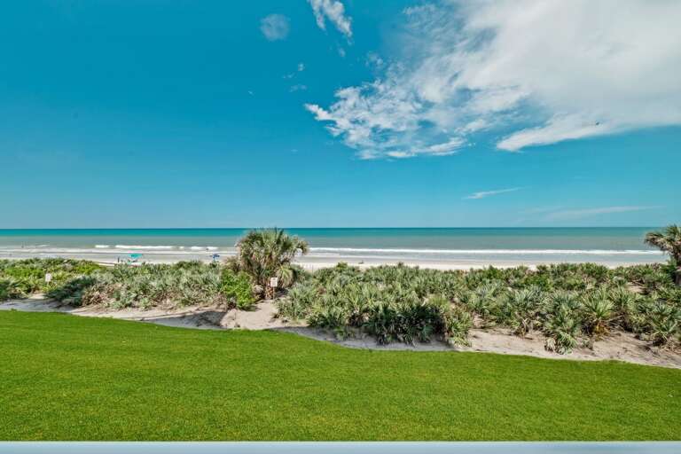 View of New Smyrna Beach from Shorehom by the Sea #27's 2nd floor balcony