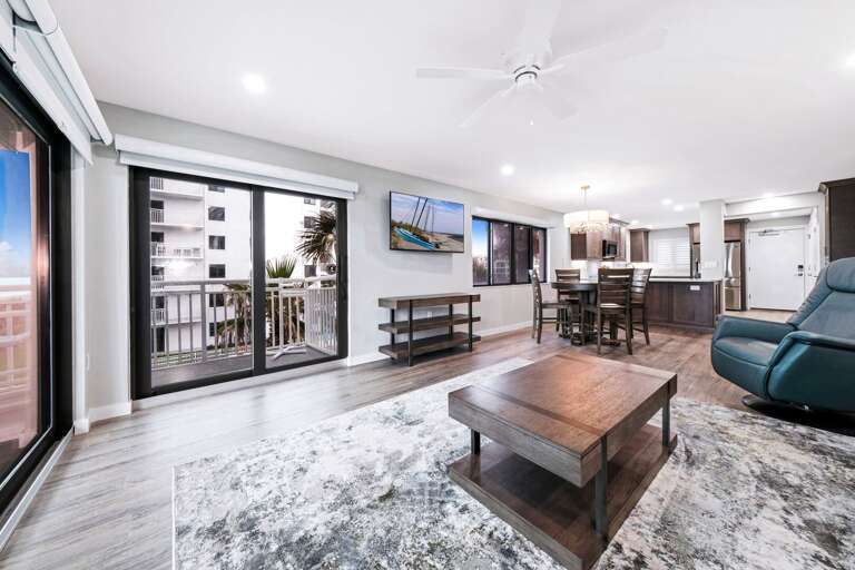 Sunlight pours into this southern-facing corner condo's living room Sunlight pours into this southern-facing corner condo's living room