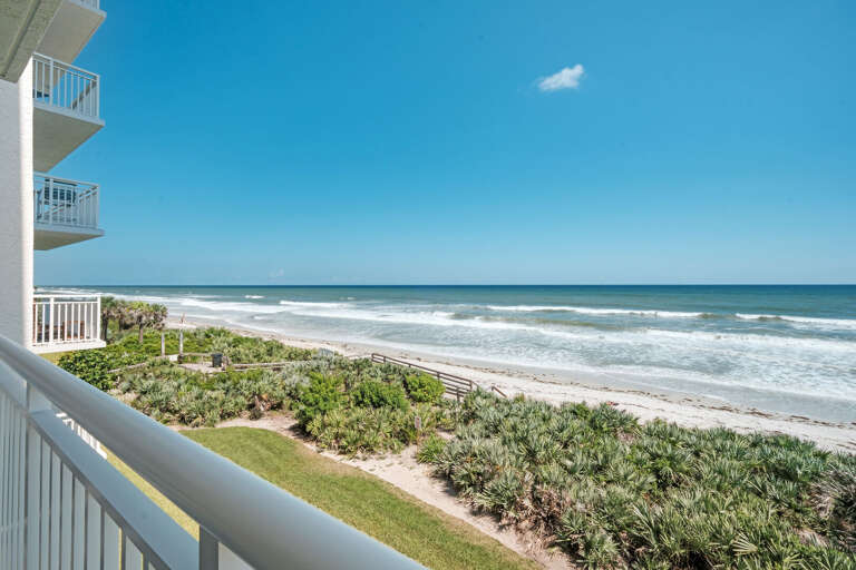 From the 3rd floor balcony, you can take in stunning, unobstructed views of New Smyrna Beach