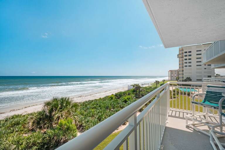 Enjoy gorgeous views of New Smyrna Beach and the Atlantic Ocean from the private 3rd floor balcony Enjoy gorgeous views of New Smyrna Beach and the Atlantic Ocean from the private 3rd floor balcony