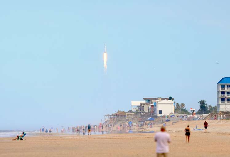 The beach in front of Shorehom by the Sea offers a great view of Kennedy Space Center rocket launches