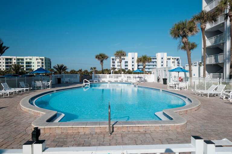 Heated beachfront pool