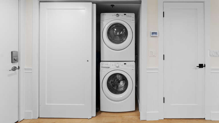 Conveniently located inside the condo, the washer and dryer make it easy to keep your clothes fresh during your beach vacation