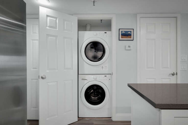 A full sized washer and dryer is located inside the condo for your convenience