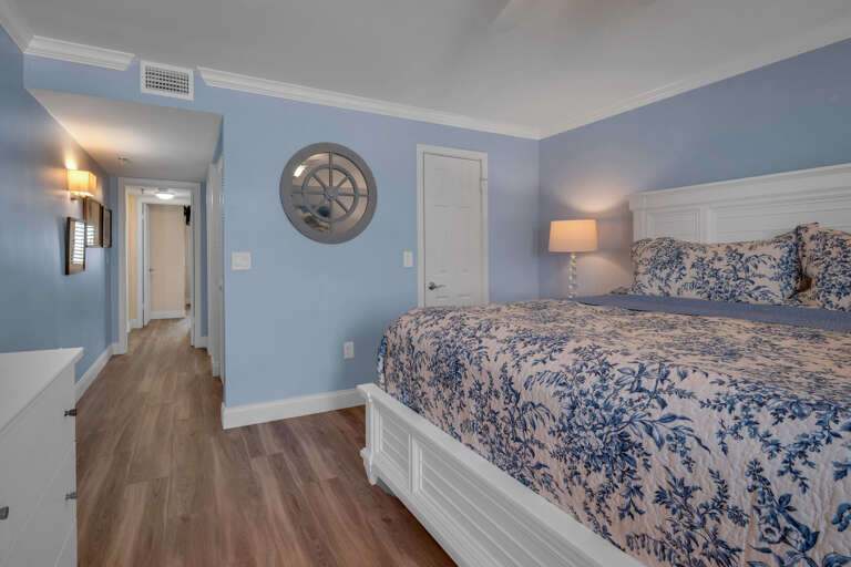 The master bedroom has an ensuite bathroom