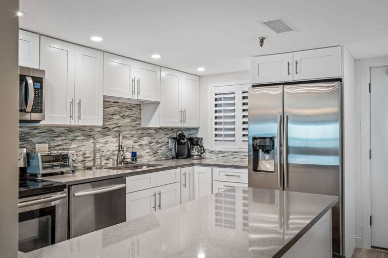 Updated kitchen with stainless steel appliances