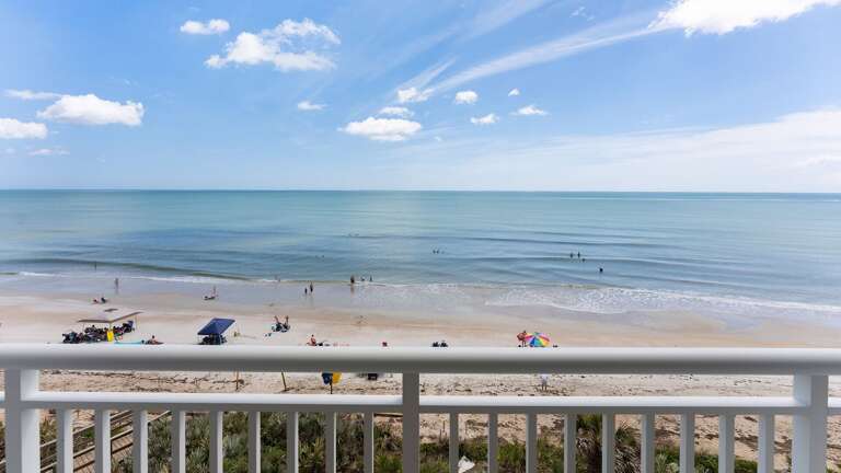 Balcony overlooking no-drive New Smyrna Beach
