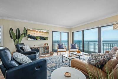 Welcome to Shorehom by the Sea 50 – a direct oceanfront corner condo on no-drive New Smyrna Beach!