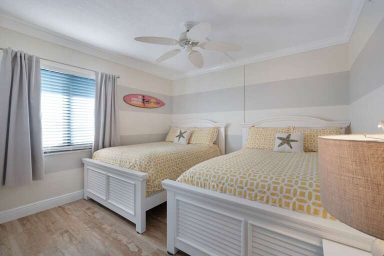 Guest bedroom with two double beds. Guest bedroom with two double beds.