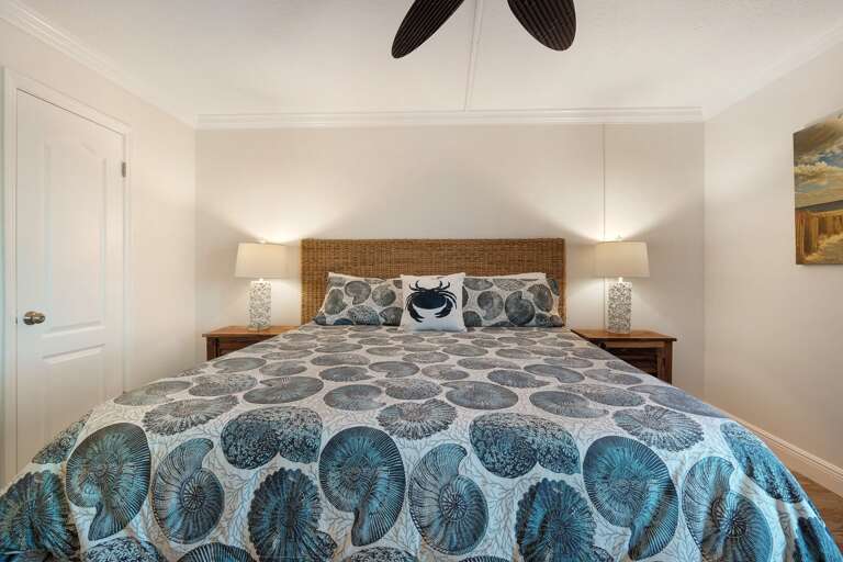 King bed in the master bedroom. King bed in the master bedroom.