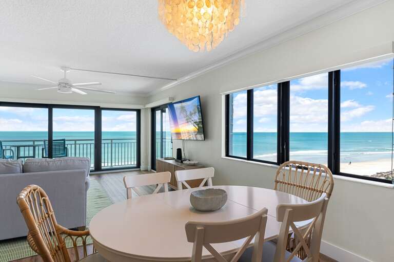 Step into Shorehom by the Sea 54, a stunning direct oceanfront corner condo rental in New Smyrna Beach, Florida