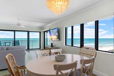 Step into Shorehom by the Sea 54, a stunning direct oceanfront corner condo rental in New Smyrna Beach, Florida