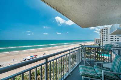 5th floor balcony overlooking No-Drive New Smyrna Beach