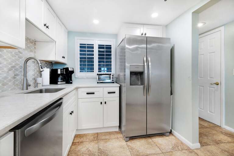 Stainless steel appliances in the kitchen Stainless steel appliances in the kitchen
