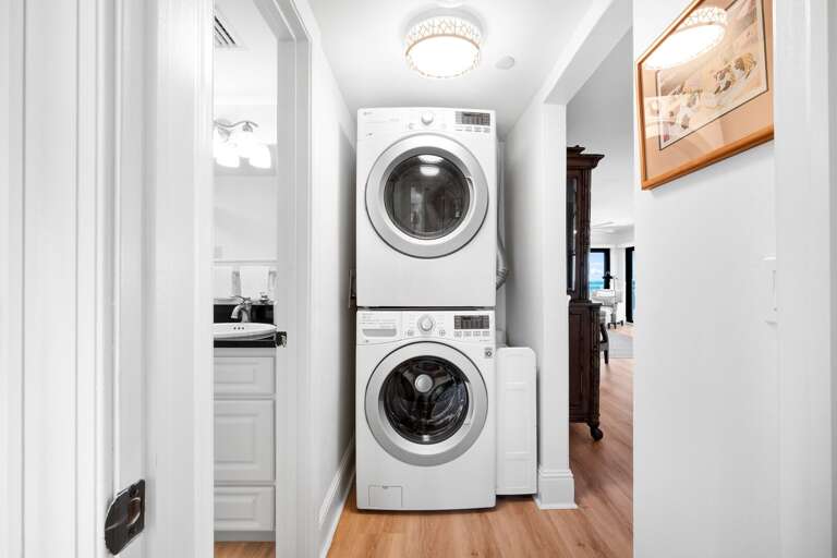 A full-sized washer and dryer are conveniently included inside the condo A full-sized washer and dryer are conveniently included inside the condo