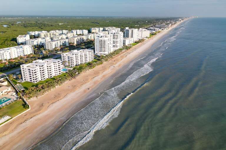 Shorehom by the Sea is a direct oceanfront property located on serene, no-drive New Smyrna Beach