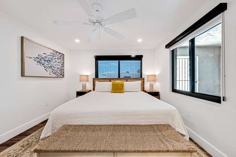 King bed in the master bedroom