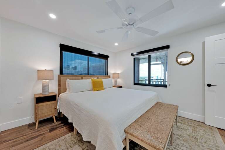 Get the best nights sleep in the master bedroom's king bed