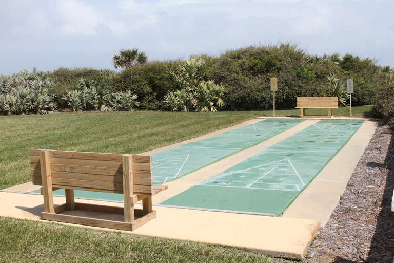 Onsite shuffleboard court