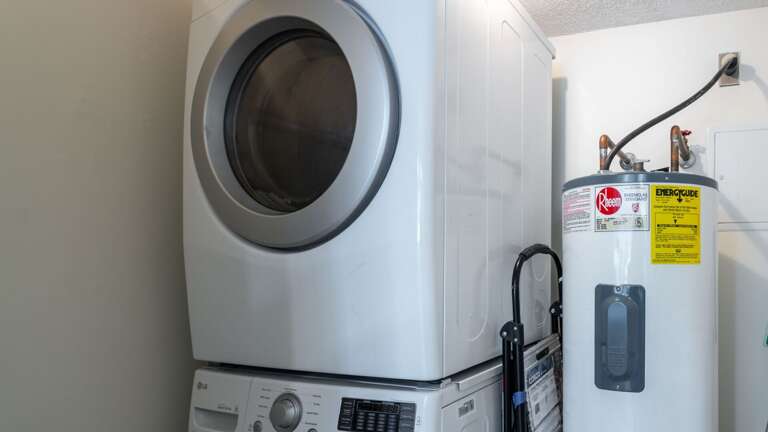 Washer and Dryer located inside the condo