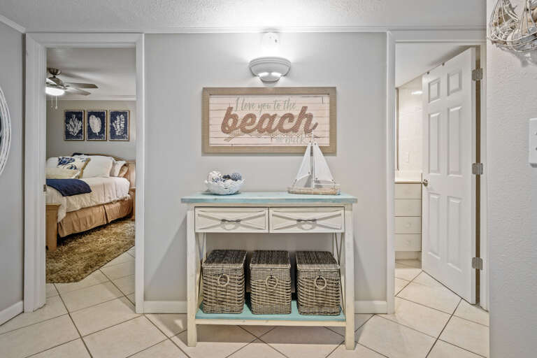 I love you to the beach and back! This well-appointed condo features charming beachy decor, creating the perfect coastal retreat
