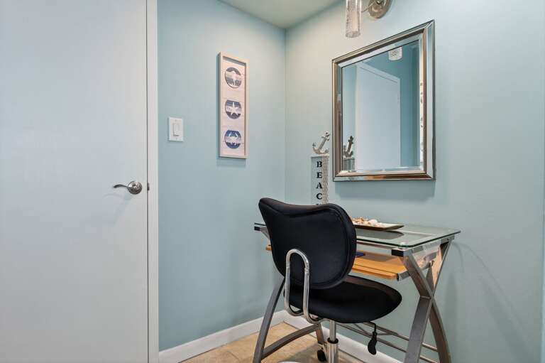 Stay productive with a quiet, dedicated workspace right in the master bedroom. Stay productive with a quiet, dedicated workspace right in the master bedroom.