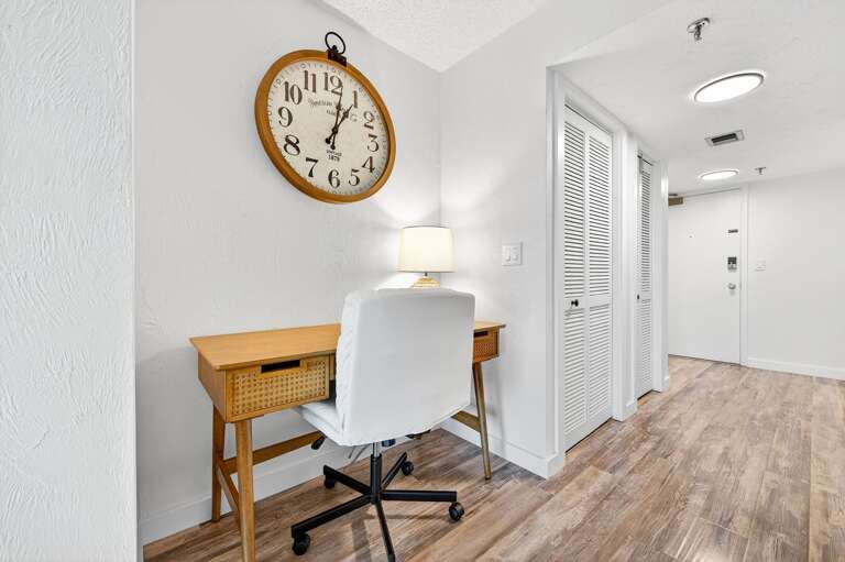 A dedicated work station is available inside the condo A dedicated work station is available inside the condo